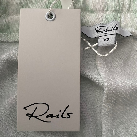 Rails Jane Shorts Mint Green Tie Dye High Waist Pockets French Terry Extra Small - Picture 4 of 16